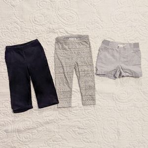 Jumping Beans Girls Bottoms, Set of 3, 18M